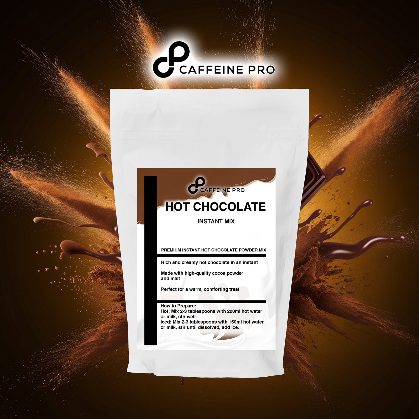 Instant Mix | Hot Chocolate - Rich, Creamy, & Full-Bodied | Smooth Chocolate & Malt Flavor | Just Add Water or Milk